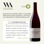 Notre Sancerre Rouge 2022 selectionné dans wineanorak